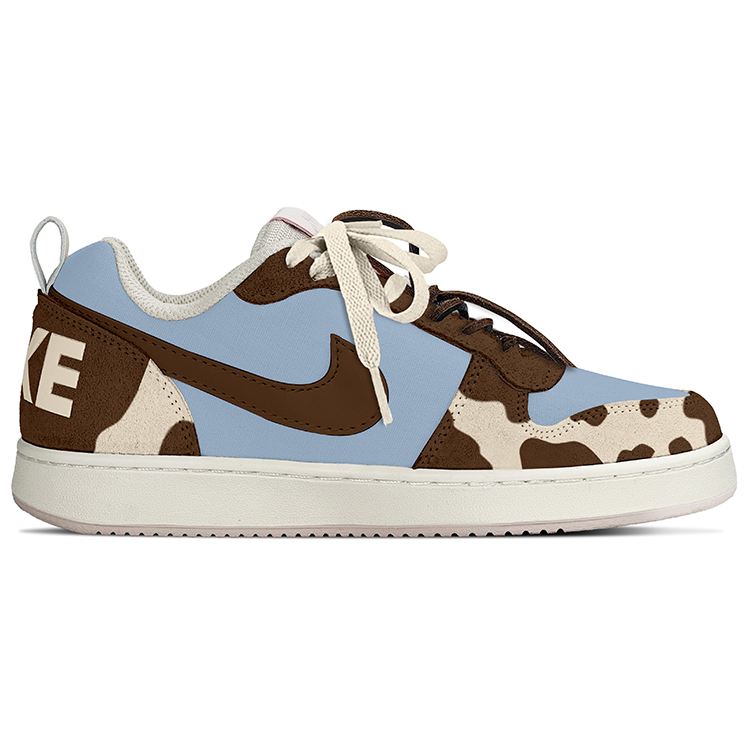 Nike Court Borough Slip-Resistant Cushioning Low-Top Skateboard Shoes Women's Beige Brown Blue купить в интернет-магазине Yoocart с быстрой доставкой по России.