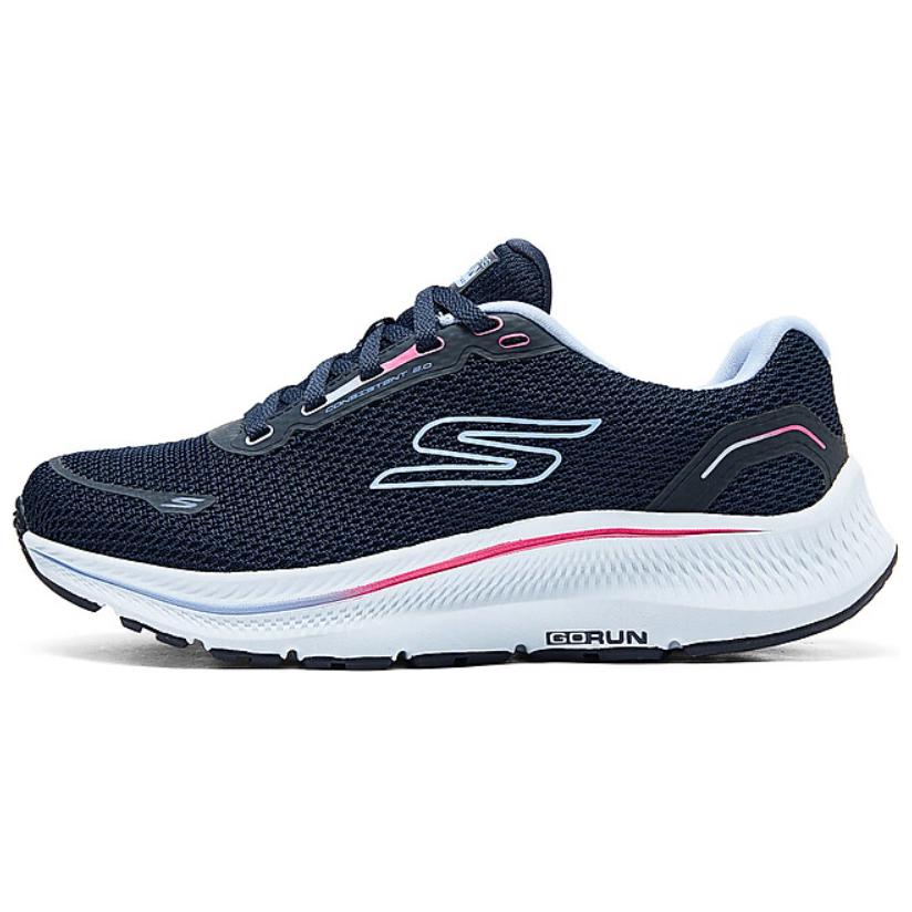 Skechers GO RUN Anti-Slip Wear-Resistant Low-Top Running Shoes Women's Blue White