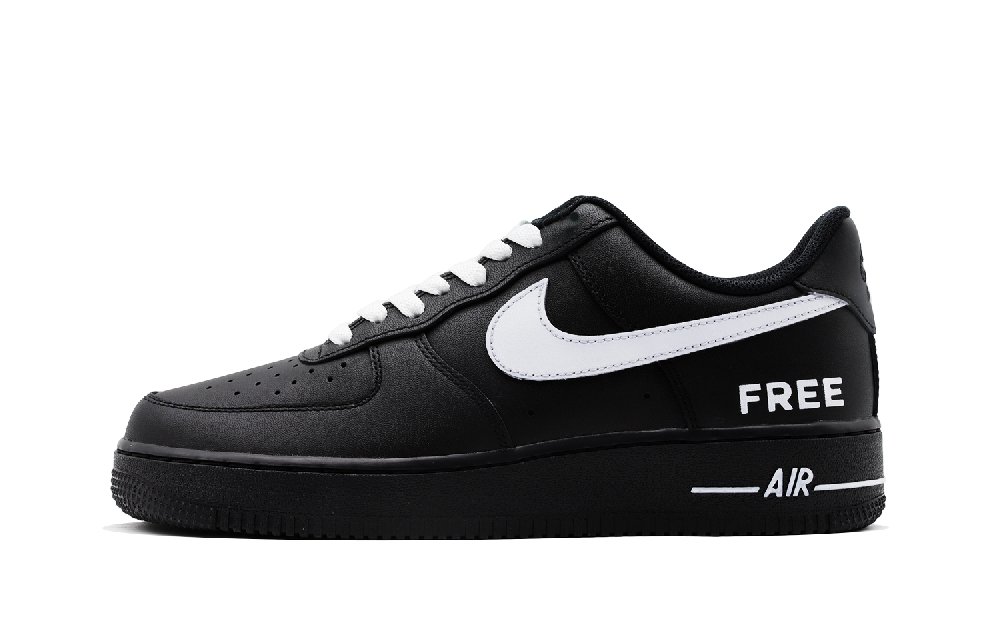 Nike Air Force 1 Black Warrior Oreo Freedom White Hook Vintage Classic Low-Top Skateboard Shoes Unisex Black White
