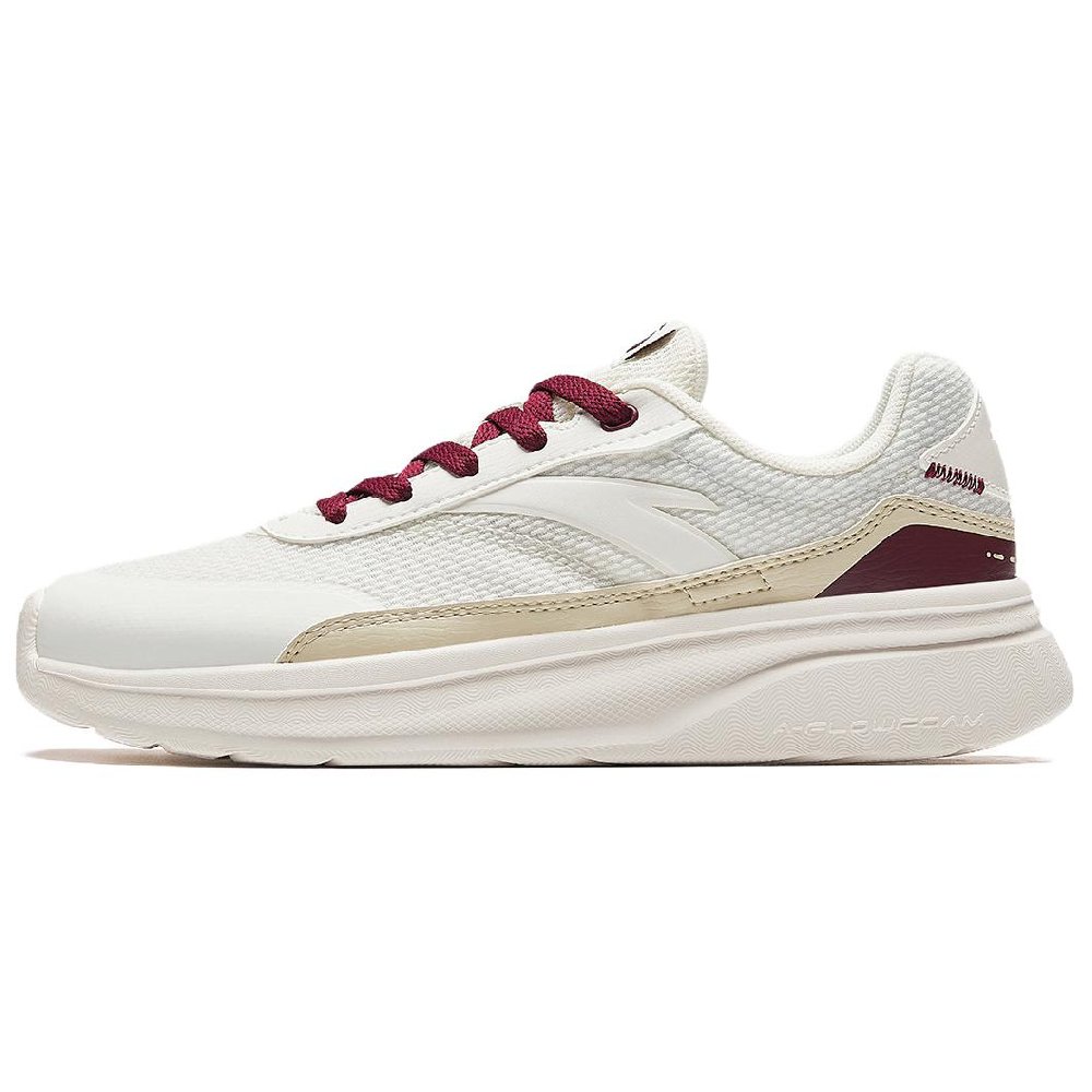 Anta Traveler GZ Anti-Slip Wear-Resistant Low-Top Casual Shoes Women's White Red