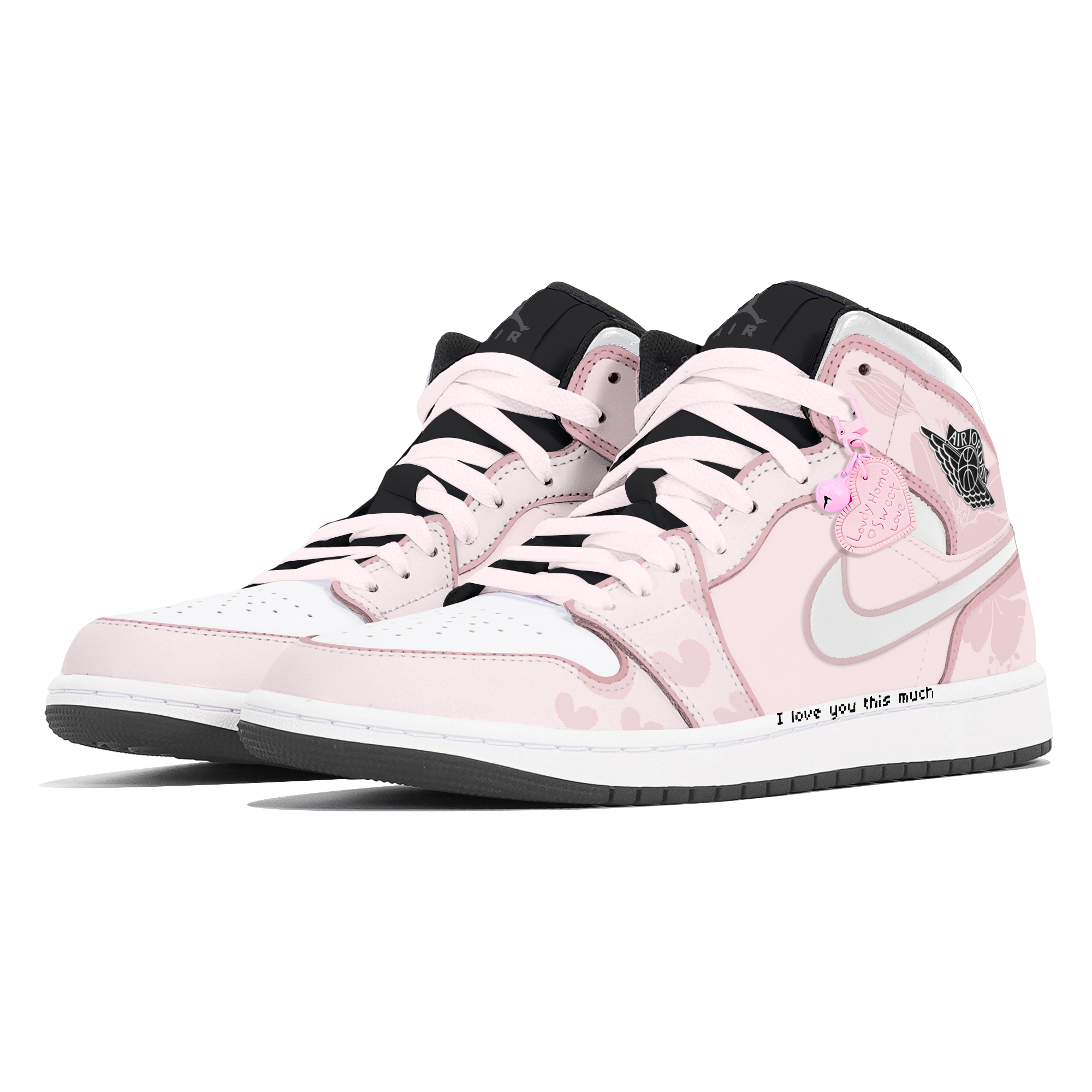 Jordan Air Jordan 1 Joy Lemon Abrasion-Resistant Mid-Top Vintage Basketball Shoes Unisex White Pink купить в интернет-магазине Yoocart с быстрой доставкой по России.