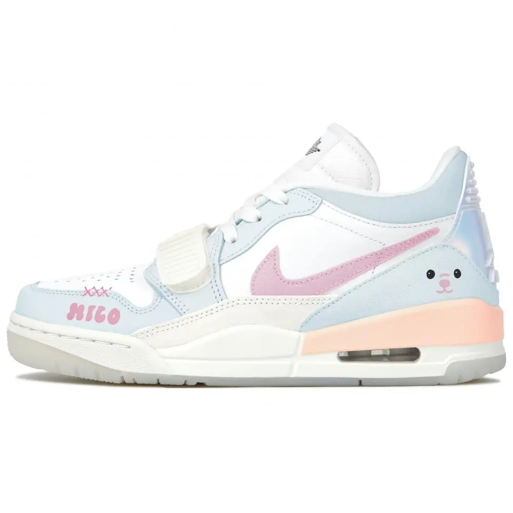 Jordan Legacy 312 Low WMNS CNY Anti Slip Wear Resistant Mid Top Vintage Basketball Shoes Unisex Blue