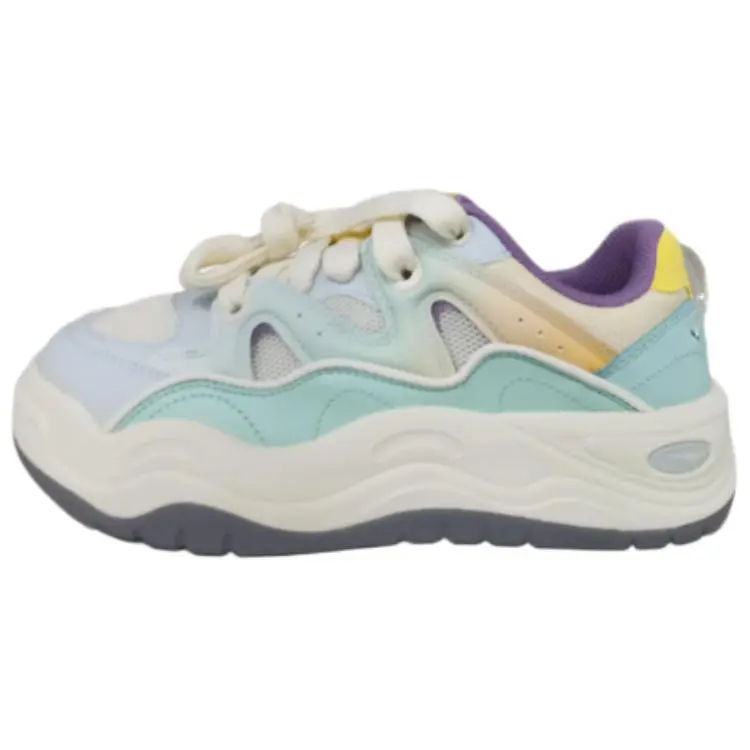 LiNing Moth Orchid Anti Slip And Wear Resistant Height Increasing Low top Skateboard Shoes Women's Green