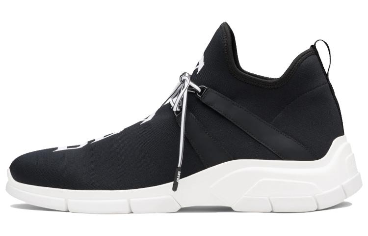 PRADA Knit Fabric Sneaker 'Black White'