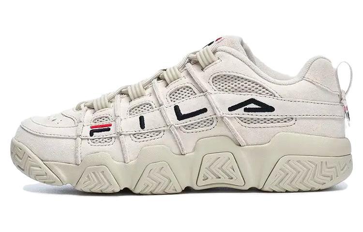 FILA FUSION BARRICADE Puffy Shoes Wear-Resistant Low-Top Chunky Sneakers Men's Beige