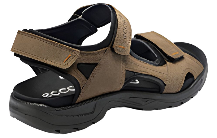 Ecco Beach Sandals Men Brown Black