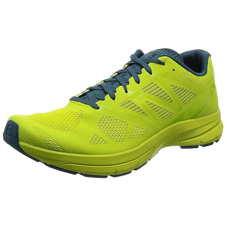 SALOMON Sonic Pro 2 Anti Slip Wear Resistant Low Top Running Shoes Men's Neon Green