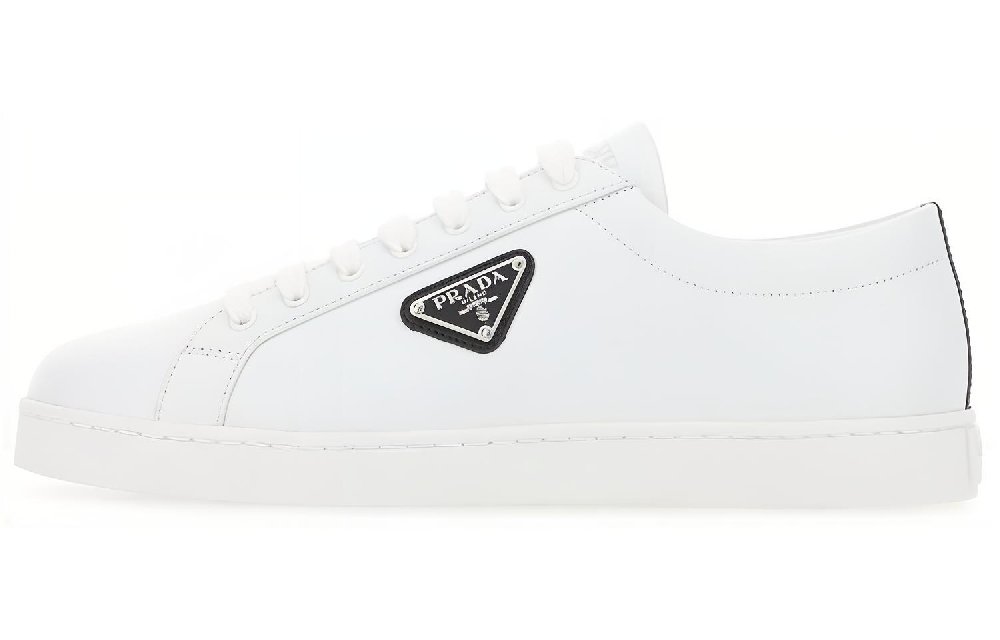 PRADA Stylish Skateboarding Shoes Men's White Black