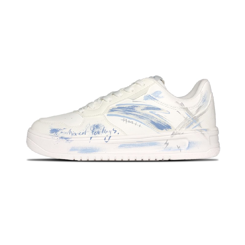 Anta Relaxed Thoughtful Enigma Slip Resistant Shock Absorbers Low Top Skateboard Shoes Men's Blue White
