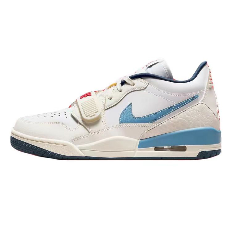 Jordan Legacy 312 Wear-Resistant Breathable Slip-Resistant Low-Top Vintage Basketball Shoes Unisex White Blue купить в интернет-магазине Yoocart с быстрой доставкой по России.