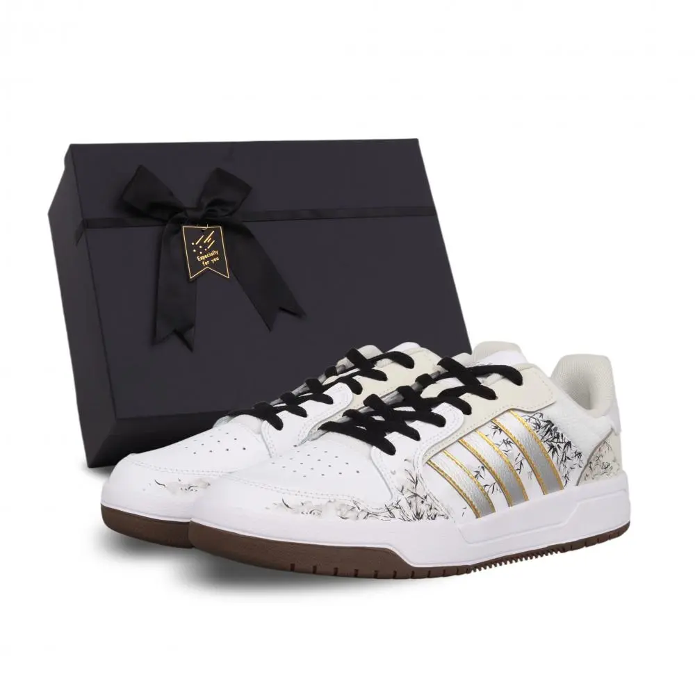 Adidas ENTRAP Yitiao Yulan, Bamboo Concealed Glimmer Cushioning Low top Casual Shoes Unisex Platinum Silver