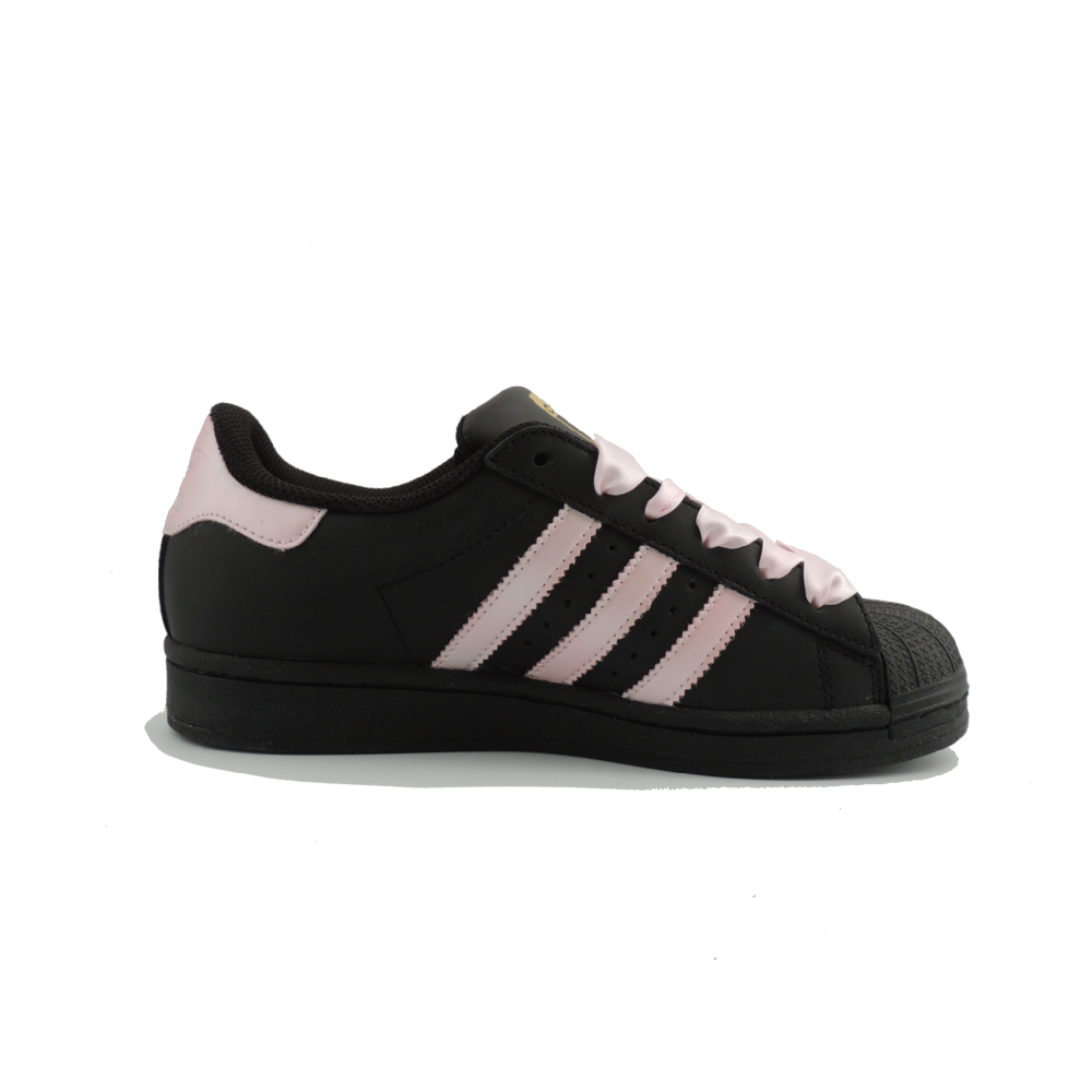 Adidas Originals SUPERSTAR Silver Pink Dynasty Low-Top Skateboard Shoes Unisex Black Pink