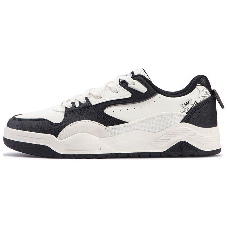 361° Style Burning 4 Wear-Resistant Slip-Resistant Low-Top Skateboard Shoes Men's White Black