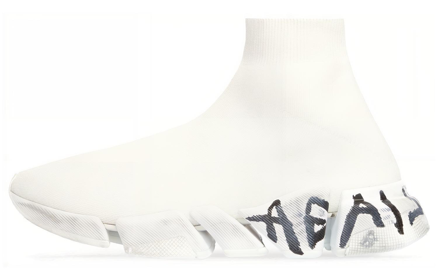Balenciaga Speed 2.0 Graffiti Recycled Knit White Women's купить в интернет-магазине Yoocart с быстрой доставкой по России.