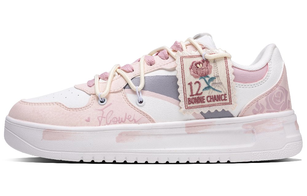 Anta Relaxed Anti Slip Wear Resistant Low Top Skateboard Shoes Men's Pink