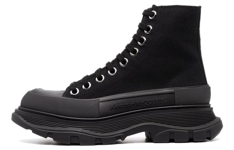 Alexander McQueen Tread Slick Lace Up Boot Black Women's