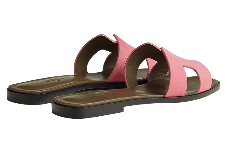 HERMES Oran Sandal Rose Du Desert Goatskin