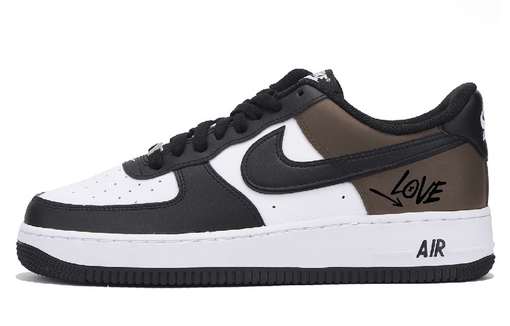 Nike Air Force 1 Skateboard Shoes Unisex Low-Top Black Brown