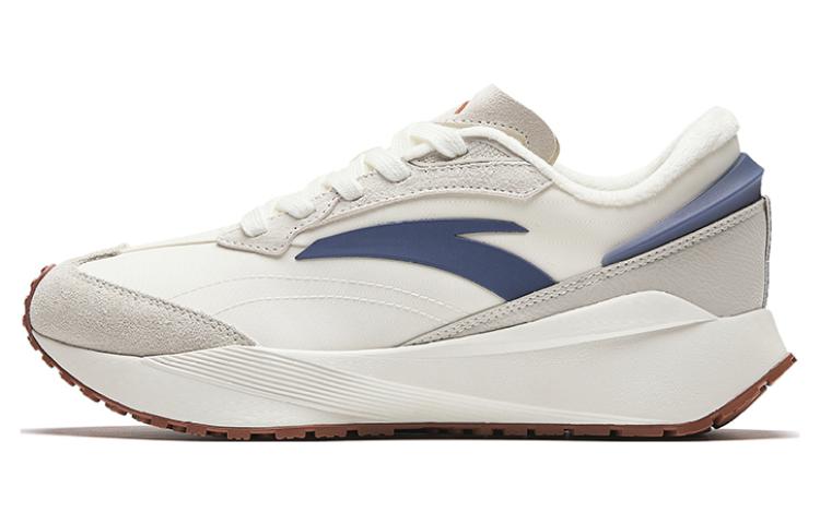 Anta Rock Candy Fleece Lined Slip Resistant, Abrasion Resistant, Lightweight Low Top Casual Shoes Women's White Blue
