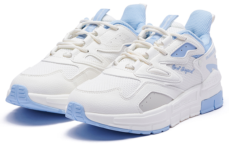 361° Slip Resistant, Abrasion Resistant, Thermal Coverage Low Top Sports Casual Shoes Women's White Blue