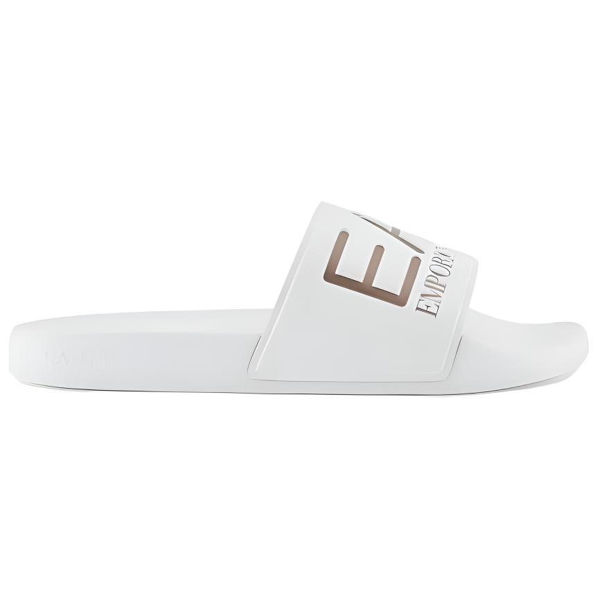 EMPORIO ARMANI EA7 Slip Resistant Slide Slippers Unisex White