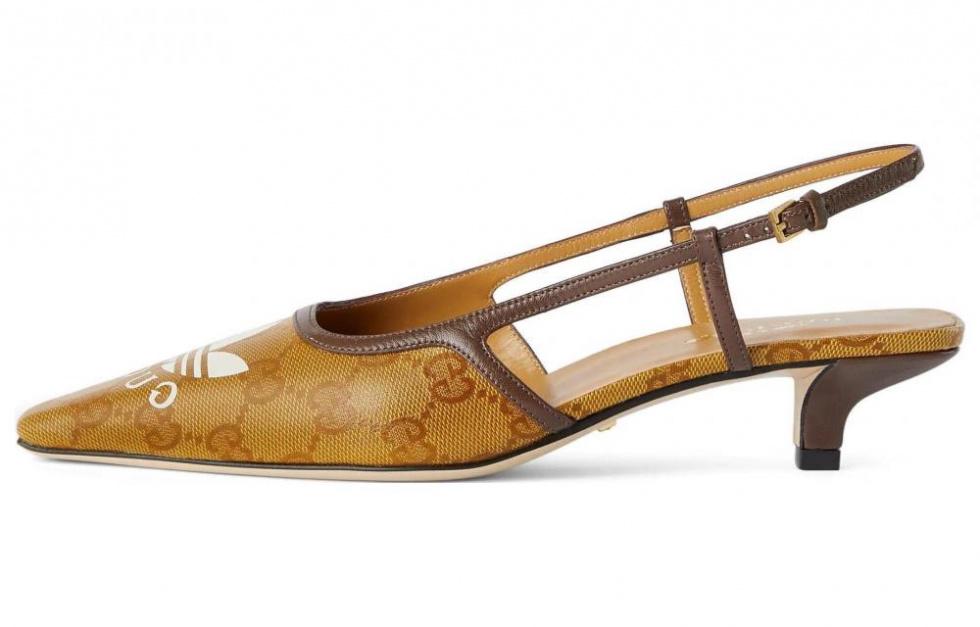 Adidas Originals x GUCCI Irregular Heel High Heels Women's Brown