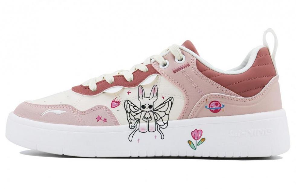 LiNing Psychic SDS Low-Top Skateboard Shoes Women's Pink