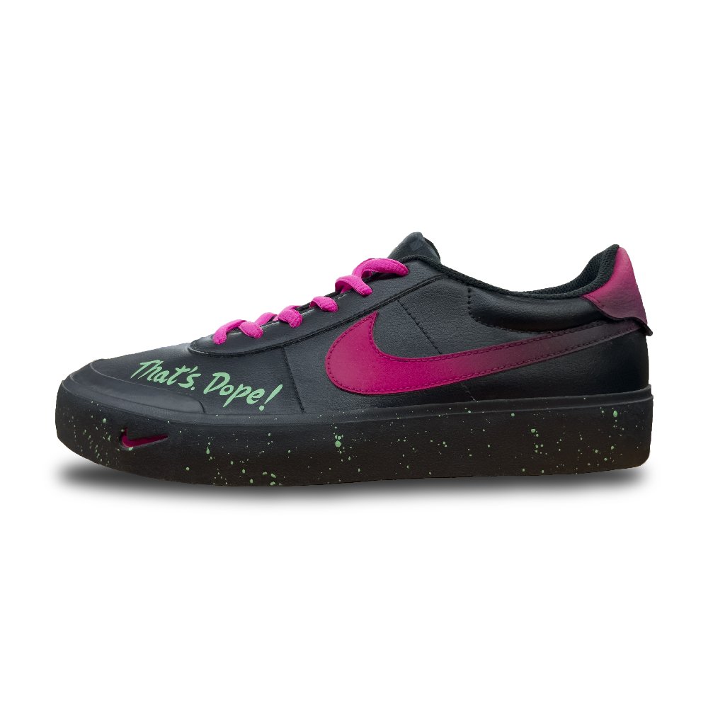 Nike Court Shot Low Top Skateboard Shoes Unisex Black Pink