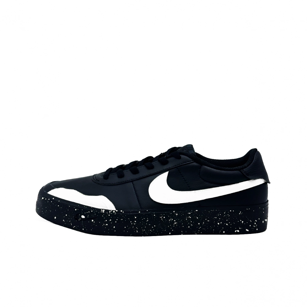 Nike Court Shot White Sparkling Abrasion Resistant Low top Skateboard Shoes Men's Black White