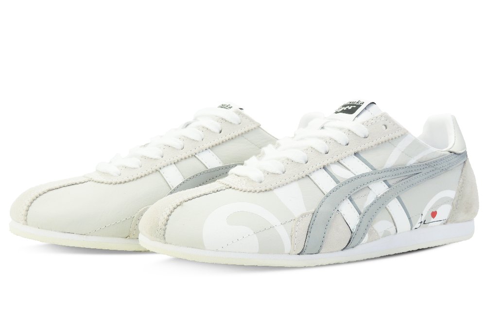 Onitsuka Tiger Runspark Cushioning Anti-Slip And Wear-Resistant Low-Top Casual Running Shoes Unisex Beige Gray White