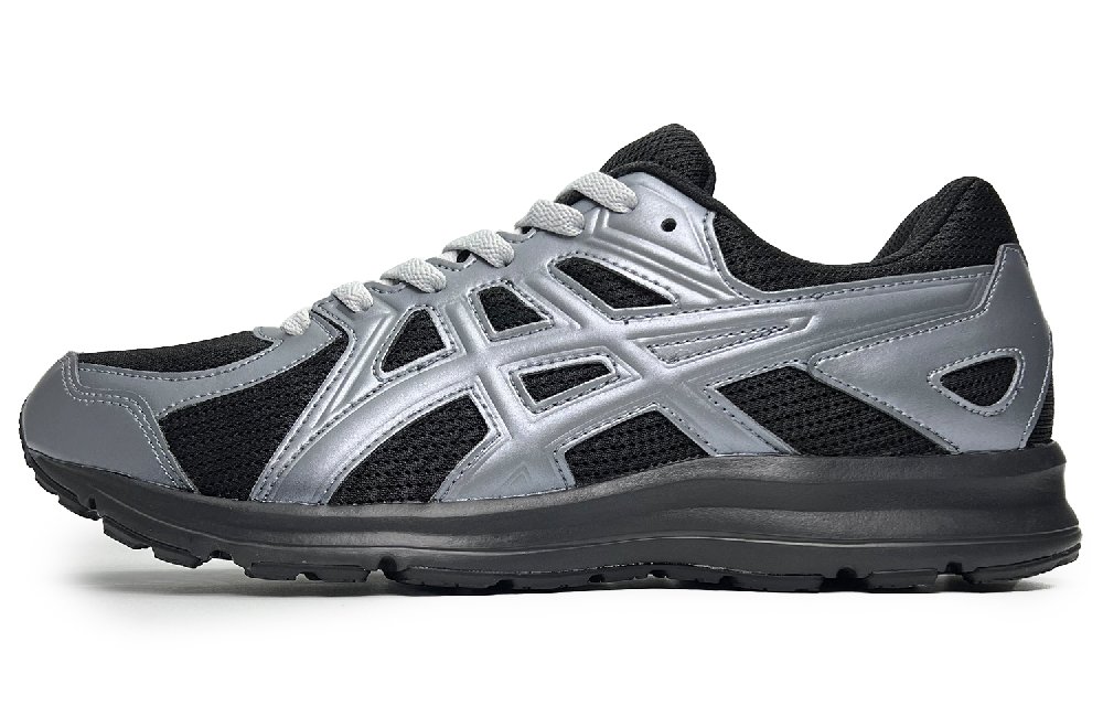 Asics Jog 100 2 Anti-Slip Wear-Resistant Low-Top Running Shoes Unisex Black Silver