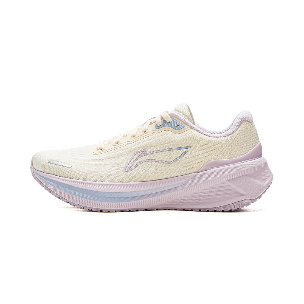 LiNing MINEPAIR 3.0 V2 Shock Absorbers Slip Resistant Abrasion Resistant Breathable Low Top Running Shoes Women's Ecru