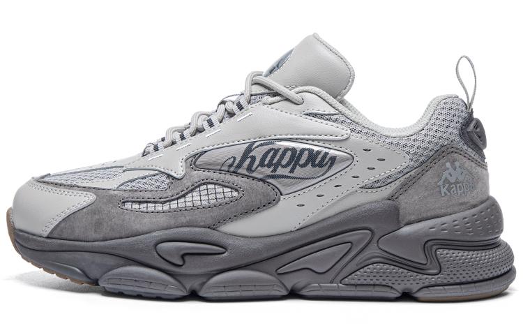 Kappa Cushioning Anti-Slip And Wear-Resistant Low-Top Chunky Sneakers Unisex Gray
