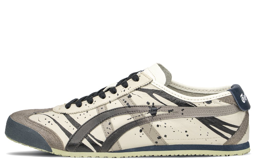 Onitsuka Tiger MEXICO 66 Abrasion Resistant Lightweight Height Increasing Low Top Casual Shoes Unisex Black Brown