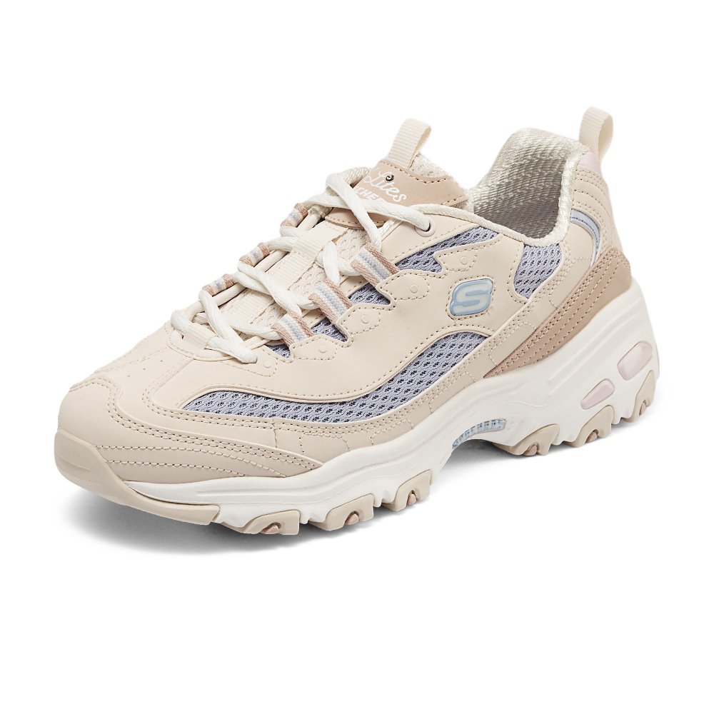 Skechers D'LITES Breathable Lightweight Low-Top Chunky Sneakers Women's Orange
