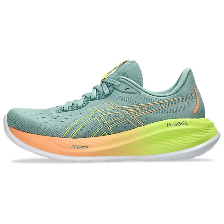 Asics Gel Cumulus 26 Paris Light Celadon Safety Yellow Women's