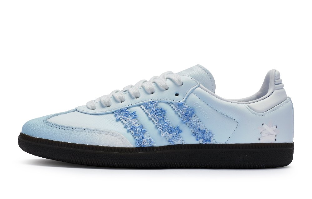 Adidas Originals Samba OG 811 Manufacture Non-slip Lightweight Low-Top Skateboard Shoes Women's Blue White