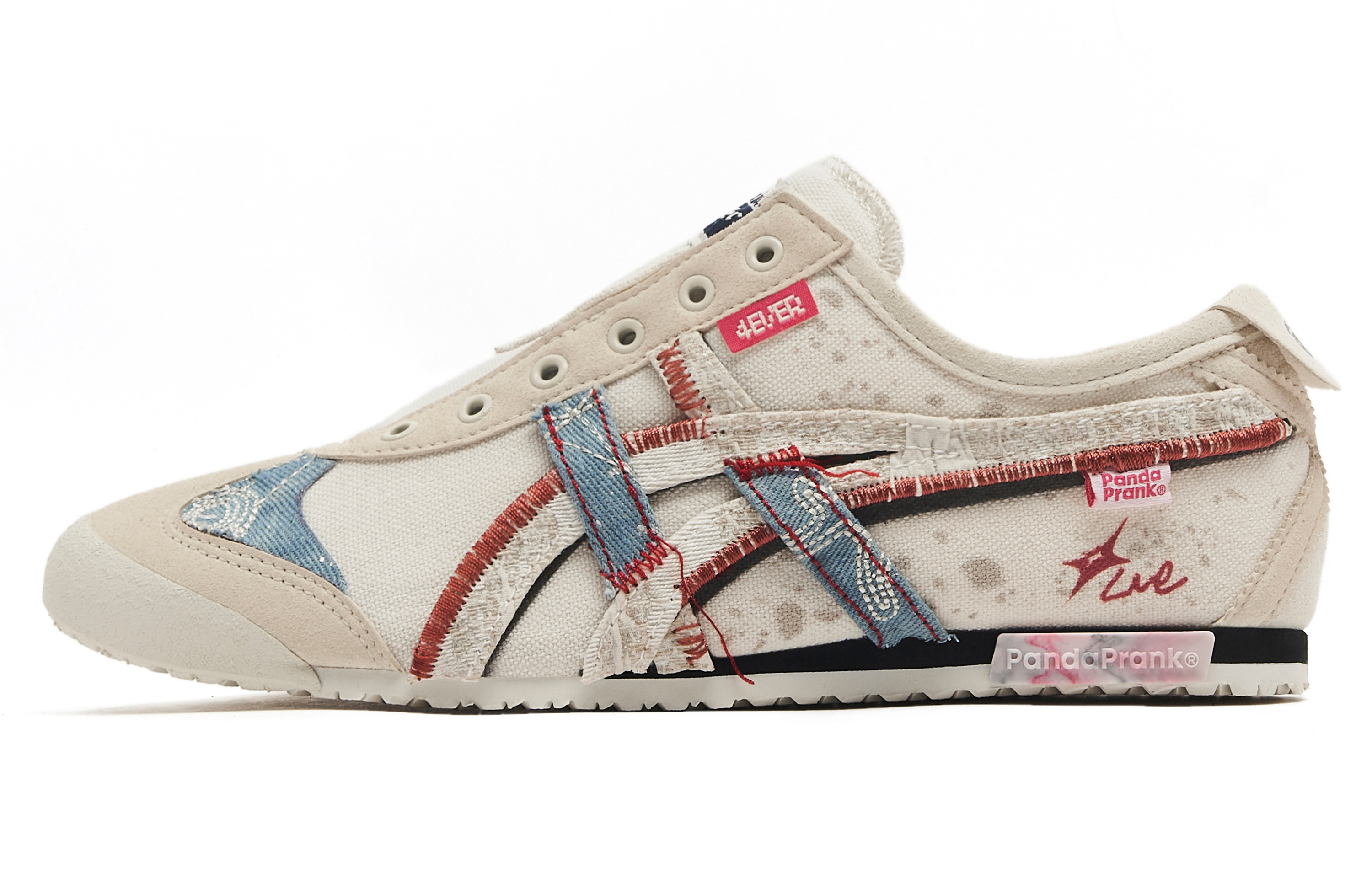 Onitsuka Tiger MEXICO 66 Cushioned Slip-Resistant Sports Casual Shoes Unisex Beige White Red