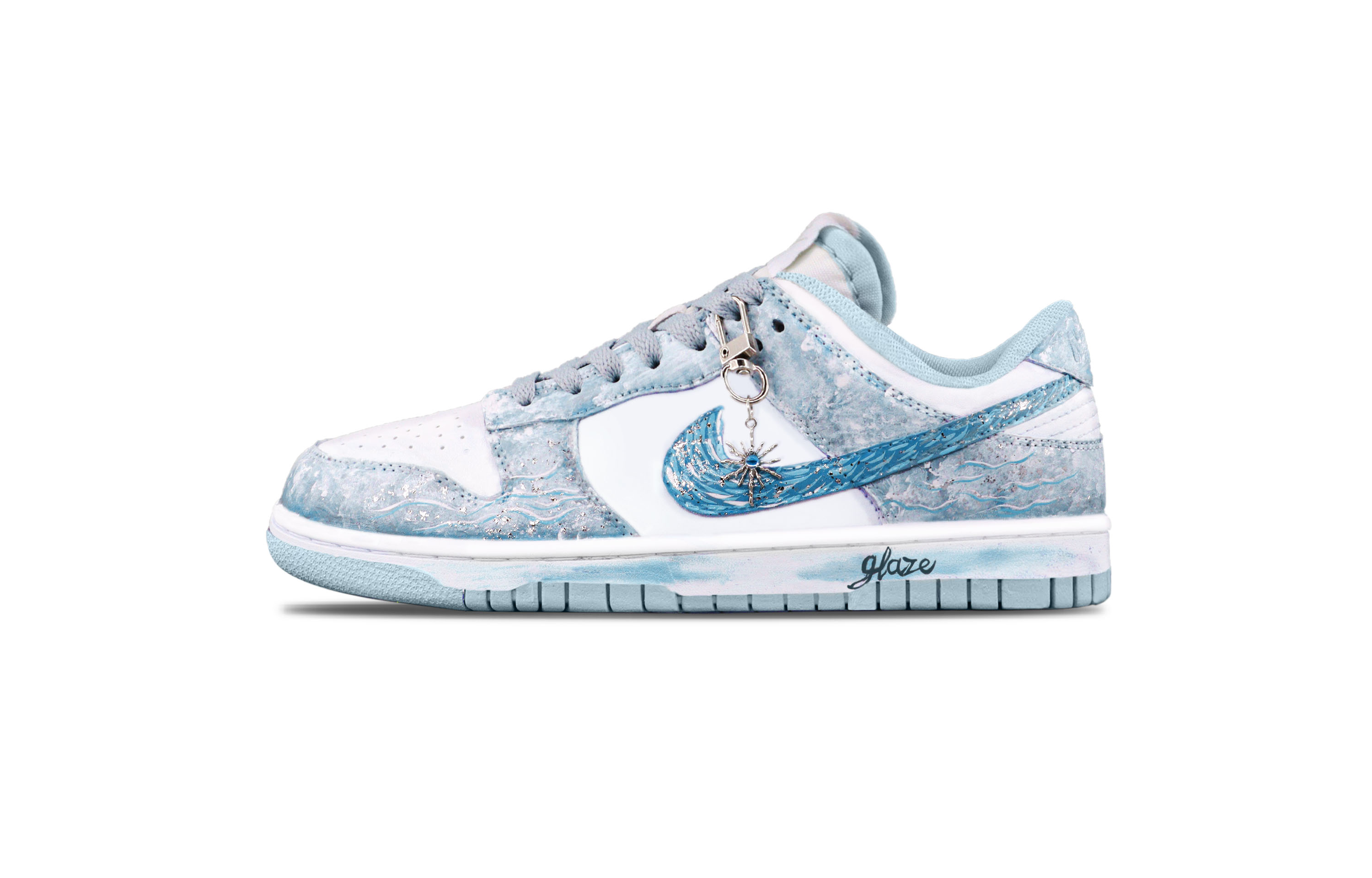 Nike Dunk Aurora Fantasy Balance Low top Skateboard Shoes Men's Gray Blue White