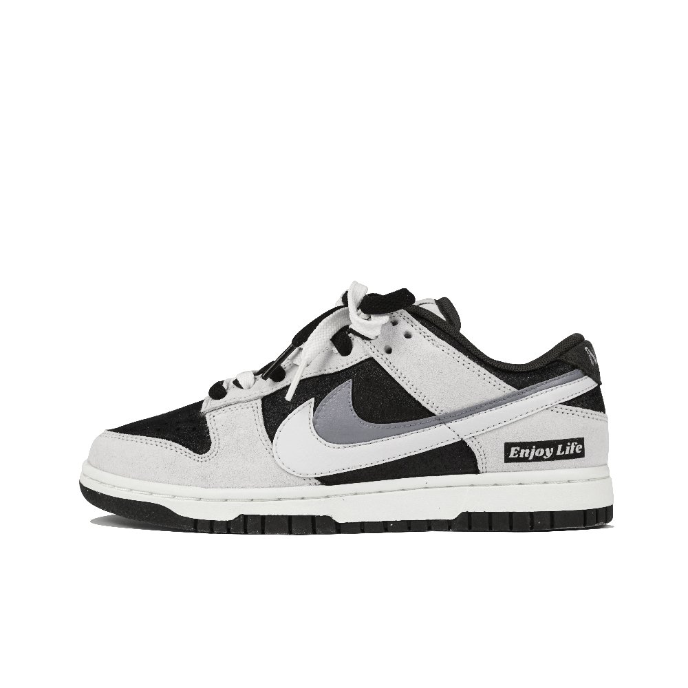 Nike Dunk Slip Resistant Abrasion Resistant Low top Skateboard Shoes Unisex Light Gray