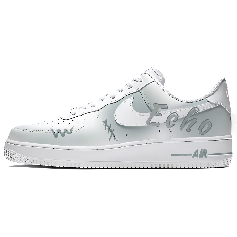 Nike Air Force 1 Low Top Skateboard Shoes Unisex Asphalt Gray