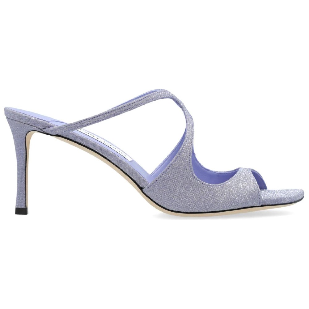 Jimmy Choo Slide Slippers 7.5cm Women's Light Purple