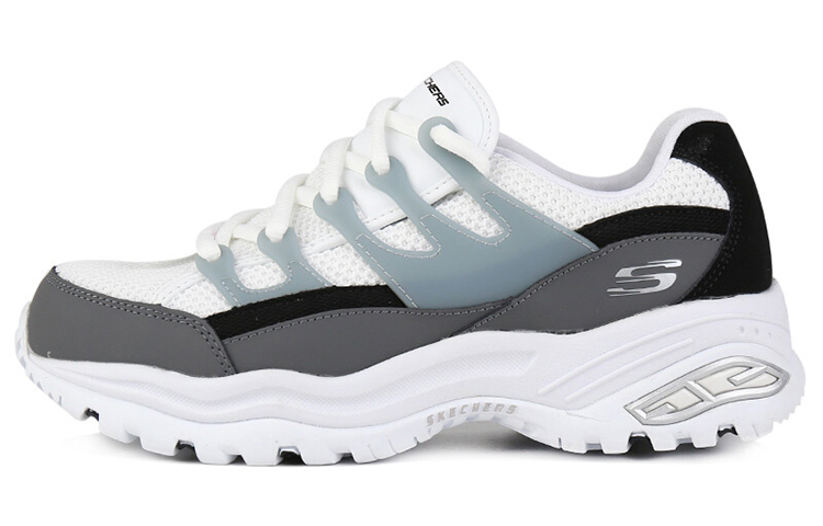 Skechers D'Lites Low Top Daddy Shoes White/Grey Women's