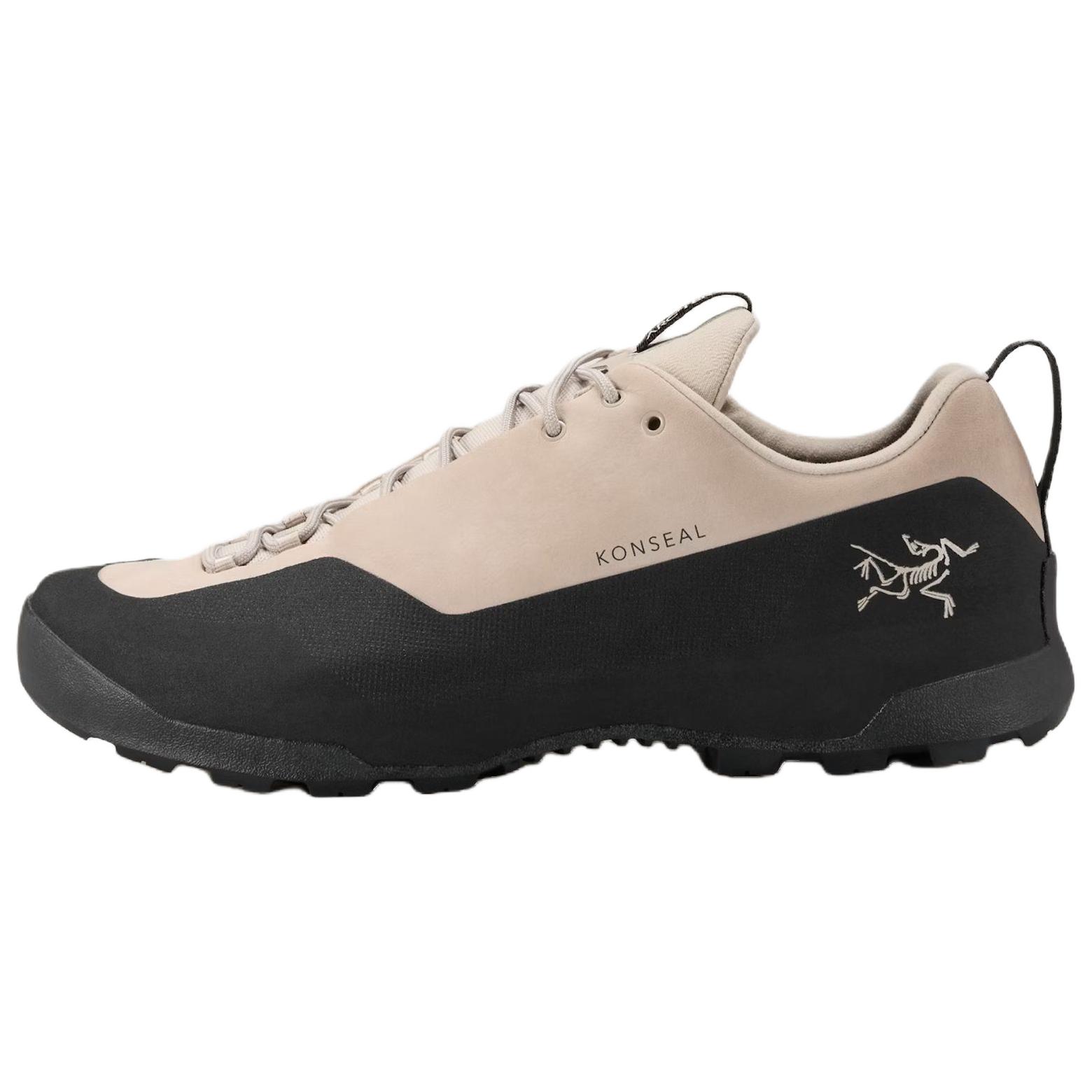 Arcteryx Konseal Abrasion Resistant Breathable Support Low Top Hiking Shoes Men's Beige Black