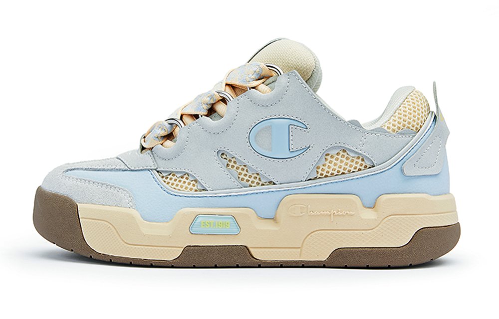 Champion Slip Resistant Low Top Skateboard Shoes Women's Light Blue