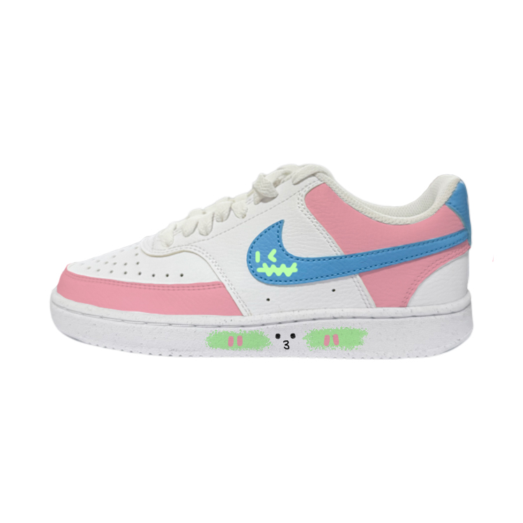 Nike Court Vision 1 Low Next Nature Watermelon Ice Low top Skateboard Shoes Women's Pink White Green