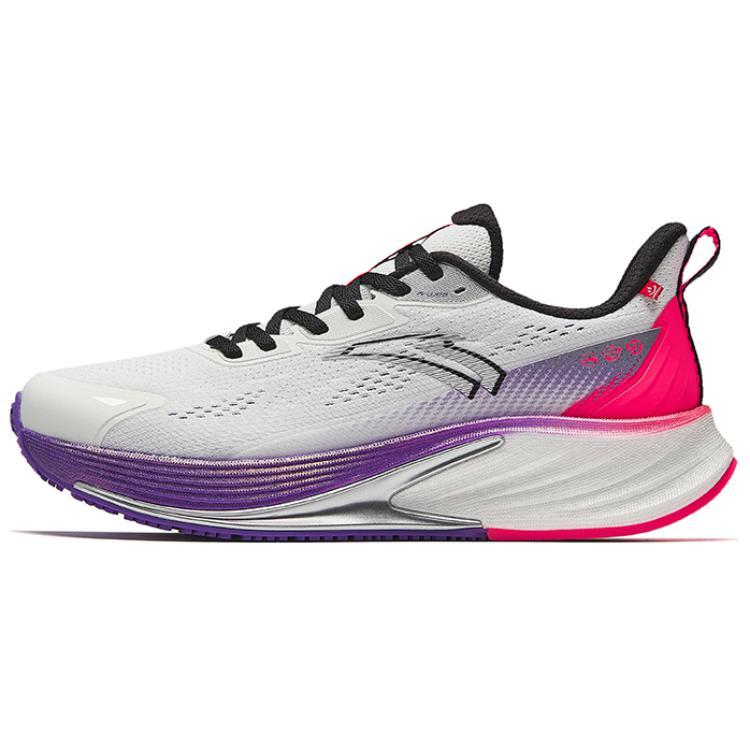 Anta Wear-Resistant Slip-Resistant Low-Top Casual Running Shoes Women's Gray Purple Red