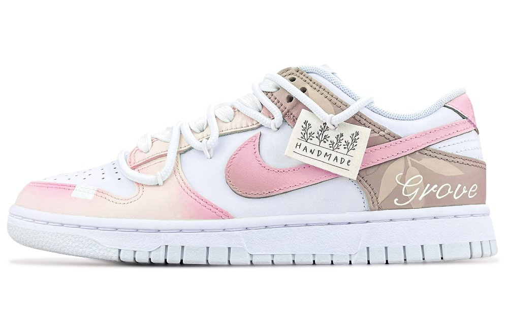 Nike Dunk Peach Blossom In Abundance Anti-Slip Wear-Resistant Low-Top Skateboard Shoes Unisex Romantic Pink