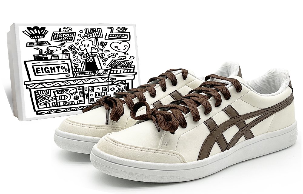 Onitsuka Tiger Advanti Anti Slip Wear Resistant Low Top Skateboard Shoes Unisex Beige Brown