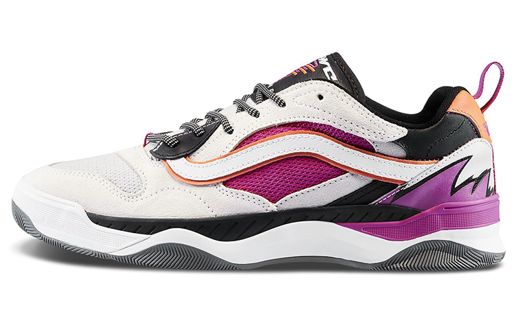 Vans Brux Wc Wear resistant Non Slip Retro Sports Shoe White Purple